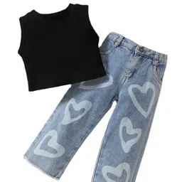 StyleCast Girls Black Top with Jeans-image-12