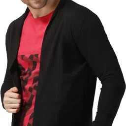 trendolo Men Jacket Style Full Sleeve Black Shrug-picture-27