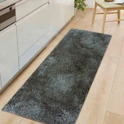 luxe home international Grey Polyester 60 x 24 Inches Machine Made Floor Runner-picture-34