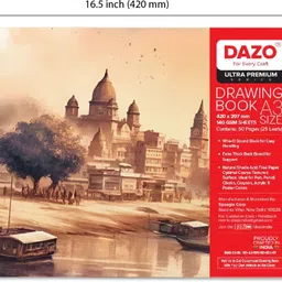 dazo New Sketch Book A3, 50 Pages , 140GSM Cartridge Paper, Drawing Book (25 Sheets) Sketch Pad-picture-43