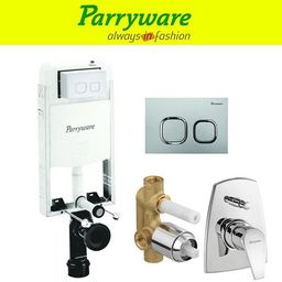 parryware Half Frame Concealed Cistern, with divater body upper edge set of 1 pic 278 Dual Flush Tank-picture-33