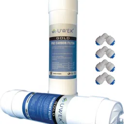 uwek GOLD Pre Carbon & Sediment Inline Set with Elbow Suitable for RO Water Purifier Media Filter Cartridge-picture-10