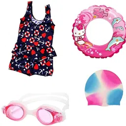 svnfoxx Swimming Dress For Girls with Goggles, Swimming Set (3-5 Years) with Seim Ring Swimming Kit-picture-15
