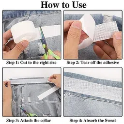 dorput Collar Protector Tape Sweat Pads Self-Adhesive Collar Protector Tape (Manual) image 5