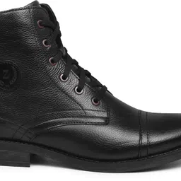 zoom shoes Genuine Leather High Ankle Boots| Lace-up & Soft Cushioned Insole Daily Comfort Boots For Men image 2