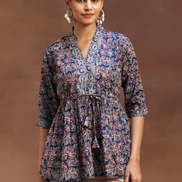 libas Women Printed Pure Cotton A-line Kurta-picture-37