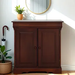 royaloak Texas American Shoe Rack 2 Door In Brown Color image 1