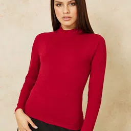 Styli Women High Neck Long Sleeves Top image 3
