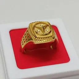 tmrcreation Mercedes ring for man and boys trending ring Brass Gold Plated Ring-picture-14