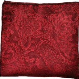 VOICI Paisley Design Maroon color pocket square and Cravat image 5