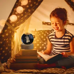 kadalkari Spiritual LED 3D Crystal Radhe Krishan Design Night Lamp image 5