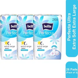 Perfecta Ultra Extra Soft Sanitary Napkins Extra Large 26 Pcs (Pack of 3) Sanitary Pad-image-65