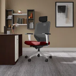 godrej interio Greta High Back White Body Fabric Office Executive Chair-picture-21