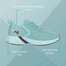 campus ALICE Women's Sports Shoes | Mesh Upper with Anti Slip Sole Design | Lace-Up Running Shoes For Women image 3