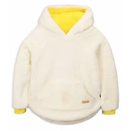 Cherry Crumble Unisex Kids Yellow Printed Hooded Sweatshirt image 2