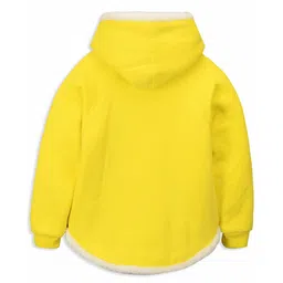 Cherry Crumble Unisex Kids Yellow Printed Hooded Sweatshirt image 3