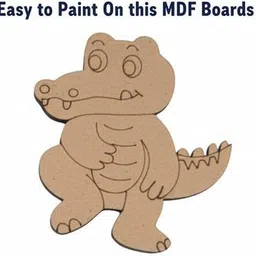erhindia Wooden Crocodile Animal Cutouts for Kids Crafts DIY Painting Kit for Art Craft image 5
