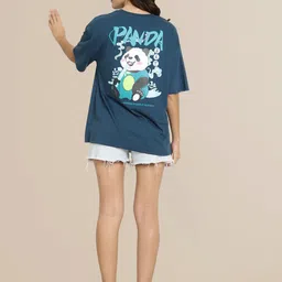 tromko Pack of 2 Women Printed Round Neck Pure Cotton Multicolor T-Shirt image 3