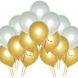 bash n splash Printed Gold Cursive Happy birthday Golden white & Confetti Balloon Birthday Party 47 Pc Balloon image 3