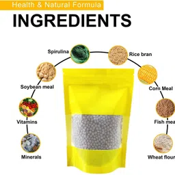 grow basket Aquarium Fish Food for All Small and Medium Tropical Fishes| Daily Nutrition Fish 1 kg Dry Young Fish Food image 4