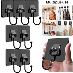 Self-Adhesive Wall Hooks, Drill Free/Ceiling/Wall/Kitchen/Bathroom/Keys/Clothe Hook 8-image-73