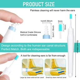 MAYCREATE Ear Wax Removal Kit with Silicone Tips and Stainless Steel Cleaning Tool for Mobiles image 2