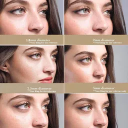 Via Mazzini Crystal Sterling Silver Nose Stud image 5