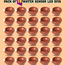 en 24 Water Sensor Real Diya, Lighten Up When Fill with Water Plastic (Pack of 18) Table Diya-picture-23