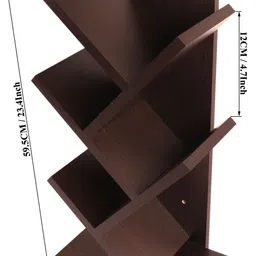 captiver Stemma Office Book Stands Wenge Engineered Wood Open Book Shelf image 4