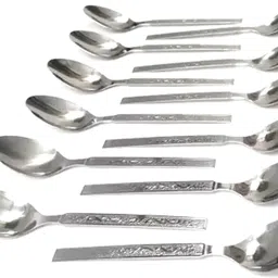 pearlgreen dinner Stainless Steel Table Spoon Stainless Steel Soup Spoon Set (Pack of 12) Steel Cutlery Set-picture-28