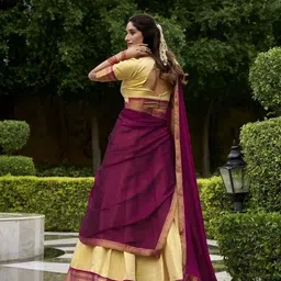 rendol Solid Semi Stitched Lehenga Choli image 4
