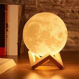 sai 3D Moon Lamp with 7 Color Changing LED Light Table Lamps Lamp Shade image 1