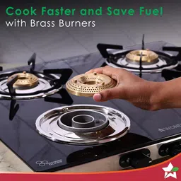 wonderchef Duralife Slim Cooktop Glass Manual Gas Stove image 3