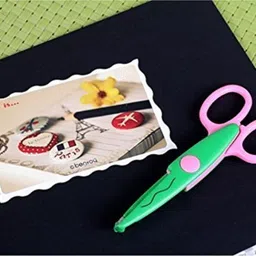 shopaholic Premium Set of 6 Zig Zag Scissors random color for art and craft children hobby etc Scissors image 3