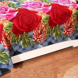 shree shyam Polycotton Double Flat 144 TC Printed Bedsheet image 2