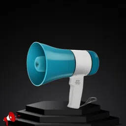 guggu Handheld Megaphone with Siren, Microphone & Rechargeable for Outdoor EventsB164 Megaphone Portable Megaphone Siren Loudspeaker Function &Long Battery BackupS164 Outdoor PA System image 1