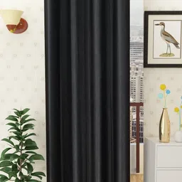 panipat textile hub 274 cm (9 ft) Polyester Semi Transparent Long Door Curtain Single Curtain image 1