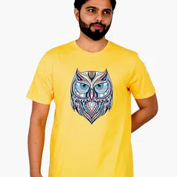LA MILANO Men Graphic Printed Round Neck Pure Cotton T-shirt-picture-54