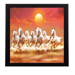 eCraftIndia 7 Running Lucky Horses Design Satin Matt Texture UV Art Painting image 2