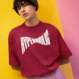 Elibolz Men Bio Finish Typography Printed Round Neck Cotton Oversized T-shirt image 2