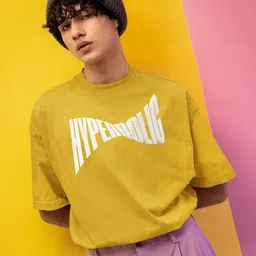 Elibolz Men Printed Drop-Shoulder Sleeves Bio Finish T-shirt image 4