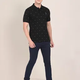 U.S. Polo Assn. Men Flag Print Polo Collar Cotton T-shirt image 3