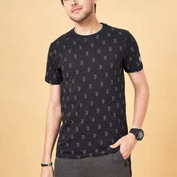 SF JEANS by Pantaloons Geometric Printed Slim Fit T-shirt image 1