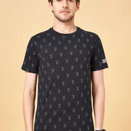 SF JEANS by Pantaloons Geometric Printed Slim Fit T-shirt image 3