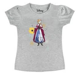 Disney by Wear Your Mind Girls Grey Printed T-shirt-picture-43
