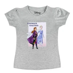 Disney by Wear Your Mind Girls Grey Printed T-shirt-picture-18
