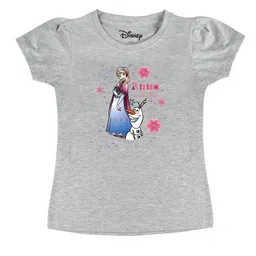 Disney by Wear Your Mind Girls Grey Printed T-shirt-picture-14