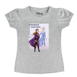 Disney by Wear Your Mind Girls Grey Printed T-shirt-picture-10