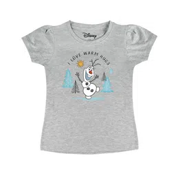 Disney by Wear Your Mind Girls Grey Printed T-shirt-picture-57