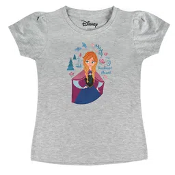 Disney by Wear Your Mind Girls Grey Printed T-shirt-picture-52